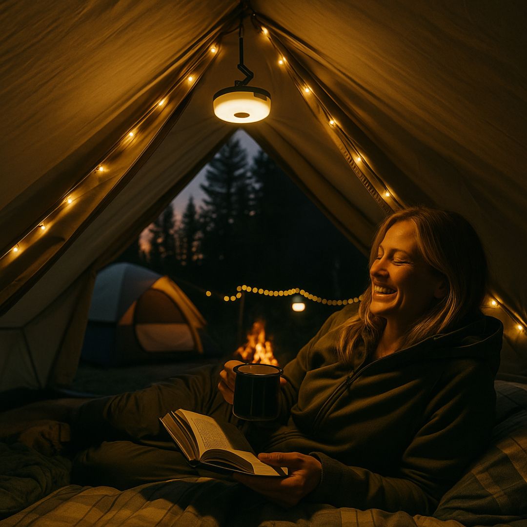 CampGlow™ – Sfeer, licht en rust. Altijd bij je.