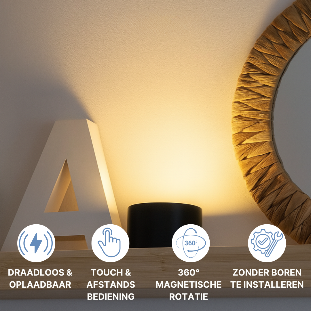 Wallie™ - Draadloze LED Wandlamp