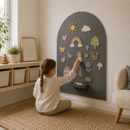 Magnetta™ - Magnetisch tekenbord voor de kinderkamer, zonder rommel